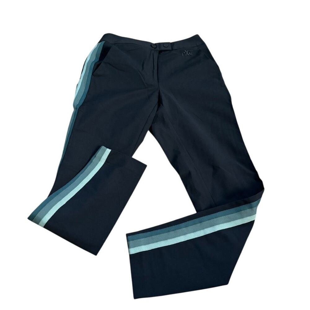 NWT PXG Three-Color Stripe Golf Pants Black Green Performance XS